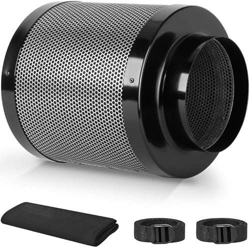 Aktivkohlefilter 150mm x 250mm – Hochleistungs-Carbon Filter mit australischer Virgin-Holzkohle, entfernt 3x mehr Gerüche, Kohlenstofffilter für Rohrventilator, Growzelte, Hydrokultur & Luftreinigung
