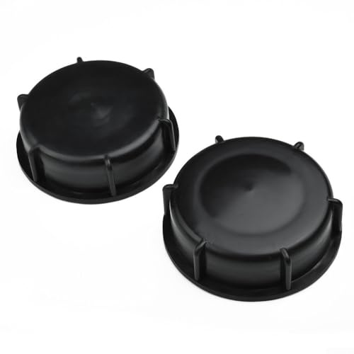 Oniissy S100x8 DN80 IBC Kappe Wasserhahn Zubehör Adapter Wasserbehälter Tank Schlauchkappe, 2 Stück IBC Tonnen Behälter Schraube Wasserhahn Kappe Ventildeckel geschlossen S100x8 DN80