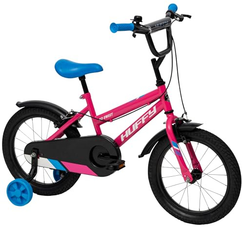 Huffy So Sweet Mädchenfahrrad Kinderfahrrad 12/16 / 20 Zoll, Fahrrad für Kinder 3–9 Jahre, Stahlrahmen, Handbremsen, Verstellbarer Sattel – Weiß, Ros, Blau
