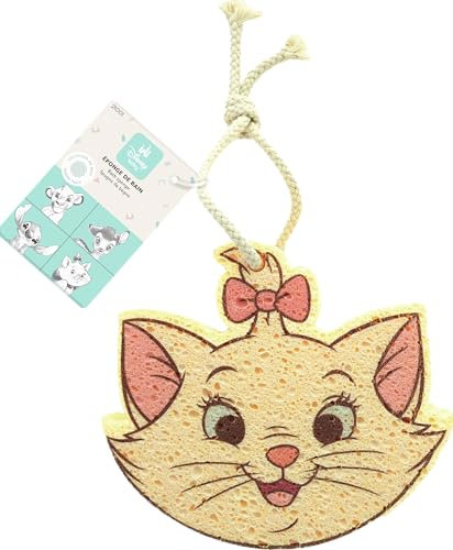Disney Baby Eponge Bain Enfant Forme Marie - Accessoire Baignoire, Douche Mousse - Édition Les Aristochats - Ultra-Douceur Corps Bébé, Enfant - Nettoyage Doux, Efficace - Produit Officiel Disney
