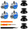TOMSIN TMR Electromagnetic Joysticks Replacement for PlayStation 5 Controller, 4 Pack Anti-Drift Magnetic Resistance Stick Repair kit for PS5 Controller(Blue)