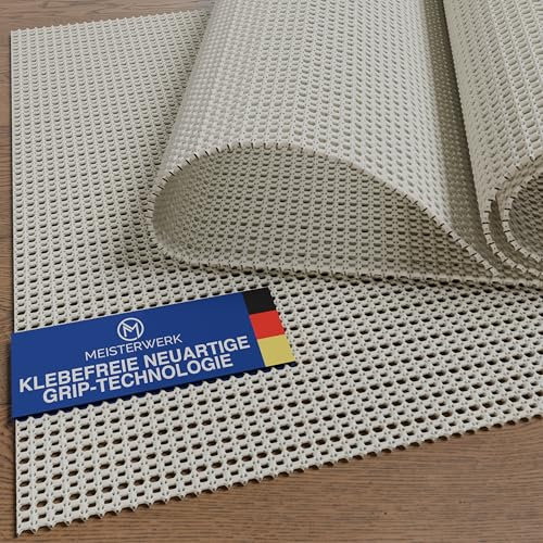 MEISTERWERK rutschfeste Teppichunterlage - (EXTRA STARKER Halt) Anti-Rutsch-Matte für Teppiche & Läufer | zuschneidbar, universell einsetzbar für alle Böden | 130x190 cm