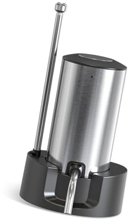 VIVIWI Dispenser elettrico per vino in acciaio inox Aeratore automatico ricaricabile e pompa versatore Accessori per degustazione di vini