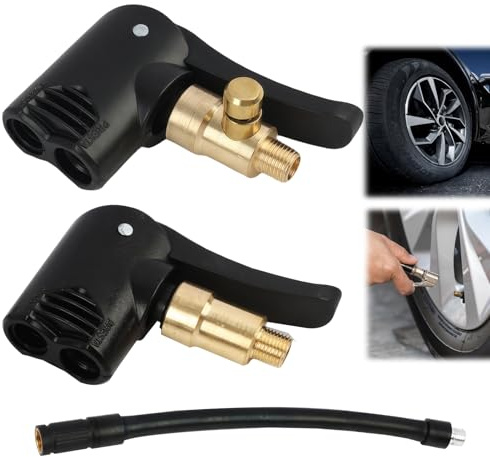 2 Pièces Adaptateurs de Valve de Pneu pour Voiture, Moto et Vélo, Mandrins à Air Comprimé avec Adaptateur Schrader et Presta, Embout de Gonflage Universel, pour Gonflage Rapide