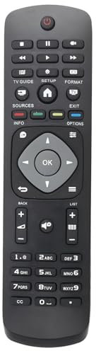 Ouitble Replacement Remote Control TV for Philips LCD LED Smart TV Universal Remote Control TV with 6 Quick Access Buttons