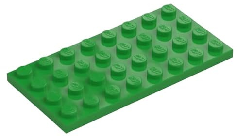 LEGO Plate Building Base 4 x 8, Part 3035 (Bright Green, 2, Bricks)