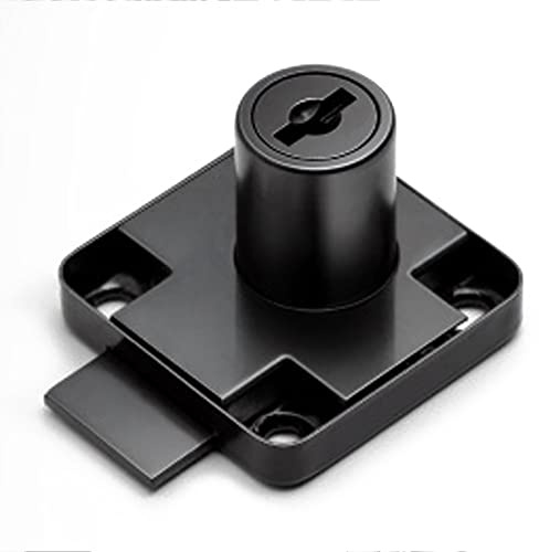 Serrature per mobili, Cassettiera for scrivania con serratura a camma, cassetta postale for camper, argento e nero, diverse dimensioni(Black,19x32)