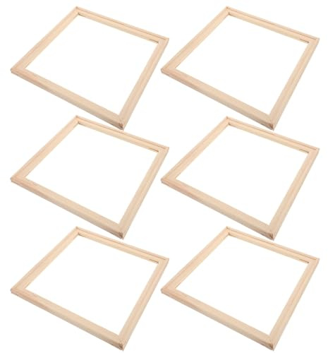 FIXOSHEE 6 Stück Teiliges Holz-bilderrahmen für Leinwand DIY Unfertige Ölbildrahmen mit Abgerundeten Kanten Stabile Holzleisten für Poster Wanddeko und Fotoerstellung