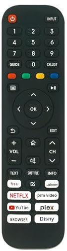 AULCMEET Telecomando di Ricambio applicabile per AKAI AKTV3234S AKTV5504QM-VIDAA AKTV3233J AKTV553J AKTV403J AKTV553J AKTV3233J AKTV403J
