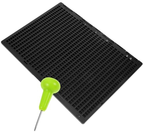 Abaodam Kit Piastra di Scrittura Braille per Non Vedenti con 27 Linee e 30 Celle per Linea in Plastica, Tavoletta Braille con Punteruolo per Back To School Party