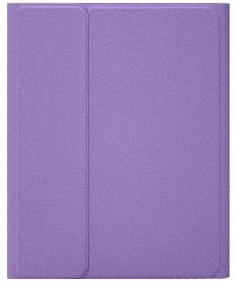 RTQAZWSXE YSJX Tastiera Staccabile, Custodia Protettiva in Pelle con Texture in Tessuto Compatibile con iPad Air 13 Pollici 2024(Purple+Keyboard)