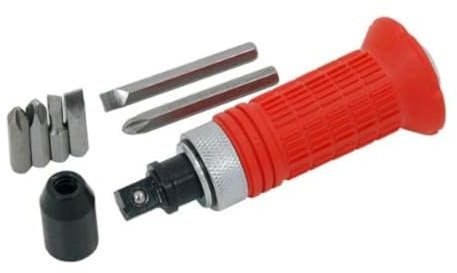 Neilsen CT1037 8pc 1/2in Drive Impact Driver Set with Flat and Phillips Bits and Bit Adaptor for Fasteners