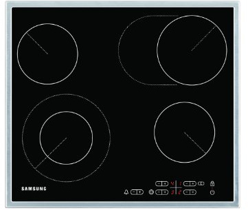 Samsung nz64 F5rd9ab – Plaque (intégré, électrique, céramique, toucher, Front, 57,5 cm) Noir