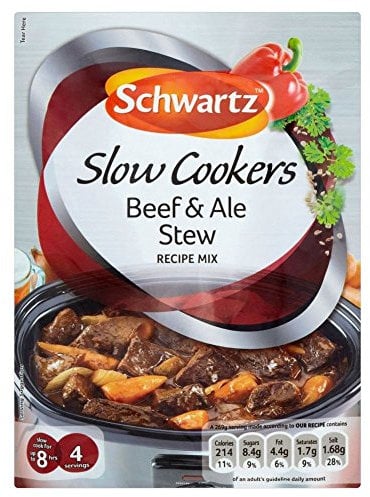 Schwartz Slow Cookers Beef & Ale Stew Recipe Mix (43g) - Pack of 6