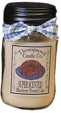 Thompson 's Kerze Co. Blueberry Pfund Kuchen Mason Jar Kerzen