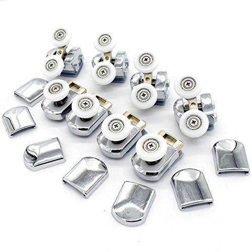 YuanQian Lot de 8 roulettes pour porte de douche coulissante 23 mm (23mm-Model-1)