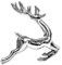 Yalulu 6 Stück Handgemachte Silber Gold Elche Hirsch Serviettenringe Serviette Halter Weihnachten Wedding Banquet Dinner Dekor (Silber)