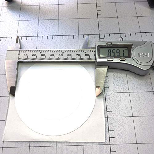 10 x Large NFC Tags for CD and Poster, 85mm Dia | NXP Chip NTAG213 | 144 Bytes Memory | The biggest in The market | Round White Stickers | Strong Self Adhesive | High Scan Strength