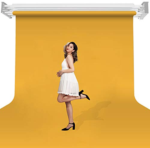 Seamless Background Paper Backdrop 2.72 x 10m, Buttercup, 14, Photo Studio Paper Roll for Portrait, Product, Pet, Family Photography Shooting, Video Filming