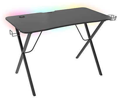 Genesis Holm 200 RGB Table de Jeu Noir 113 cm x 75 cm
