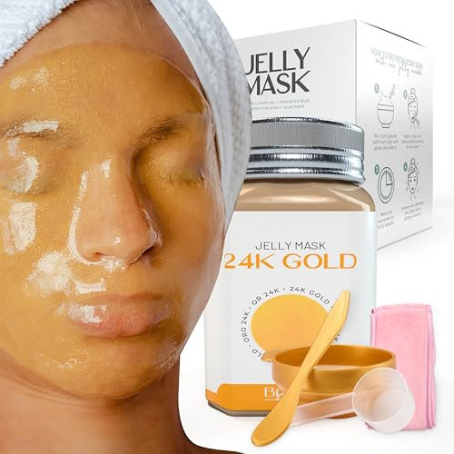 BRÜUN Peel Off Gelee Masken Premium Hydro Jelly Mask 24K Gold | 652g Gesichtsmasken Beauty Gesichtspflege