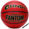 AND1 Fantom Gummi-Basketball & Pumpe, offizielle Größe 7 (74,9 cm) Streetball, für drinnen und draußen Basketballspiele (Burgandy)