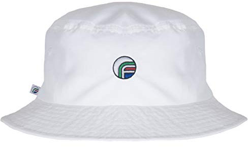 fan originals Bucket Hat - Classic All White - Embroidered Logo S/M