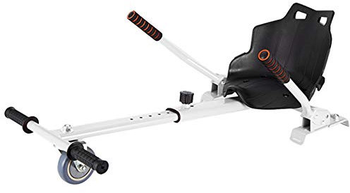 hzexun Hoverboard Sitz Hoverboard Kart Aufsatz Sitz für Elektrische Self Balancing Scooter Verstellbarer Hoverkart Verwandelt Ihre Hoverbords in Go-Kart für 22cm, 27cm and 33cm Hoverboard (Weiß)