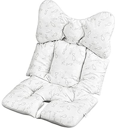 Navaris Kinderwagen Sitzauflage universal - Sommer Sitzeinlage Winter Unterlage für Buggy Kindersitz Babyschale - Sommerbezug Winterbezug - grau