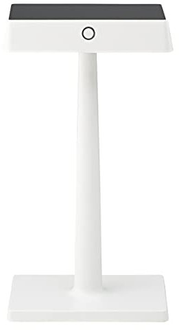 SIGOR Nucharge - Dimmbare LED Akku-Tischlampe Indoor & Outdoor - IP54 spritzwassergeschützt - Drahtlose Ladefunktion für Smartphones - 12h Leuchtdauer, weiß