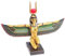 Deko Figur ''Goddess of Reincarnation'' - knieende Isis-Statue mit ausgebreiteten Flügeln - Breite 25 cm - Dekoration Ägypten Göttin
