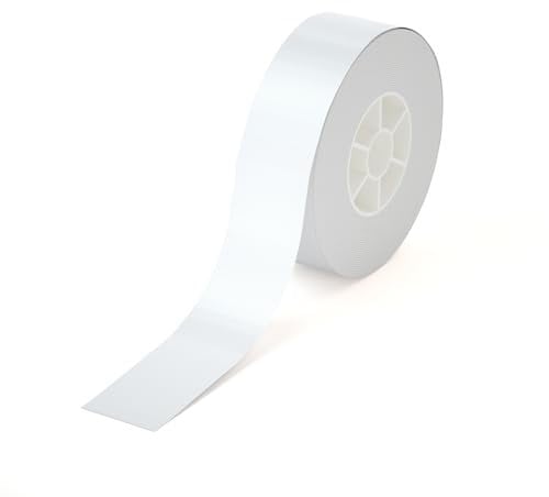 PRT Qutie Label Maker Tape, Waterproof DIY Self-Adhesive Labels, 15mmx4M Compatible for Qutie Label Printer, Suitable for Name Price Shelf Life Classification Labels - 4M Long/Roll (White)