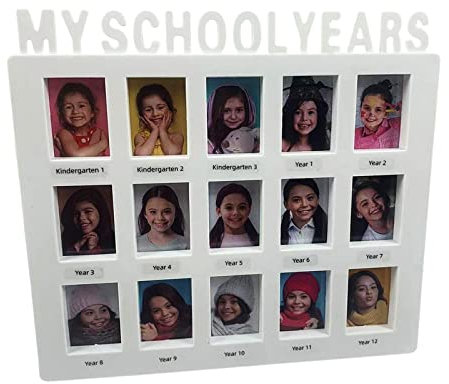 chiwanji Bildrahmen Schuljahre, Tisch Fotorahmen 1-12 Jahre, Schultage Wandbehang Fotorahmen Kunststoff, Tischplatte Display Frame für Highschool College Abschluss Schlafzimmer Dekoration