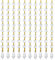 KRISININE 10 Stück hängende Kronleuchter Kristall Perlen Ketten Kristall Girlande Stränge Glas Achteck Perlen Lampenkette für Weihnachten Hochzeit Party Dekoration (Gold Pinning)