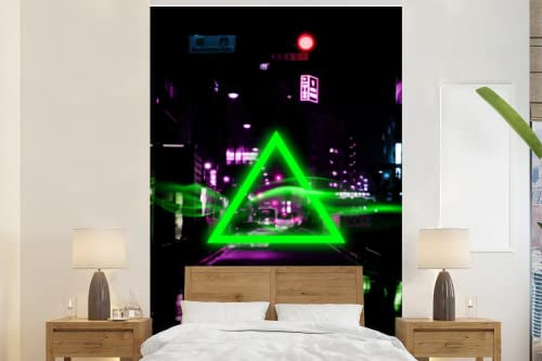 Tapete Fototapete Tapeten Wanddeko 225x350 cm Spiele - Neon - Dreieck