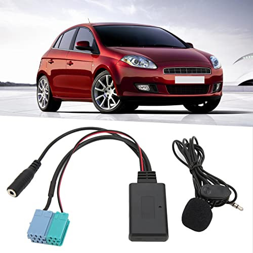 Tefola Adattatore Audio Stereo Aux, Adattatore Bluetooth AUX IN 6 8 pin, cavo Bluetooth AUX IN Sostituzione microfono vivavoce per Fiat Bravo per VISTEON Radio dal 2007