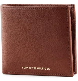 TOMMY HILFIGER Premium Leather CC Flap and Coin Tan