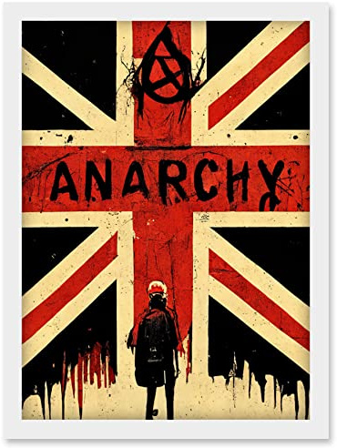 Doppelganger33 LTD Civil Unrest Punk Rioting UK Houses Parliament Riot Artwork Framed Wall Art Print A4