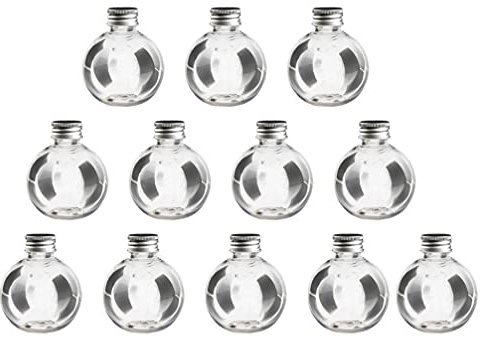 Sewroro Lot de 25 boules à boire en verre à bonbons - 150 ml - 150 ml - Bouteille en plastique transparent - Bouteille à remplir - Bouchon à vis - Bouteille vide (aléatoire