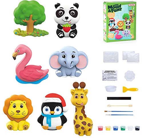 LICHENGTAI Bastelset Malset für Kinder, 3D Dinosaurier Malset Prinzessin Dessert Weltraum Malset Anmalen Gipsfigur DIY Malset Spielzeug Geburtstagsgeschenk für Kinder Mädchen Jungen 3-12 Jahre