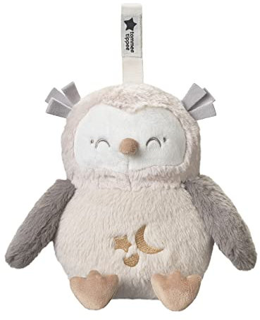 Tommee Tippee Deluxe Ton- und Licht-Einschlafhilfe für Babys und Kleinkinder mit CrySensor, 6 beruhigende Klänge und Nachtlicht, USB-aufladbar und maschinenwaschbar, Ollie die Eule