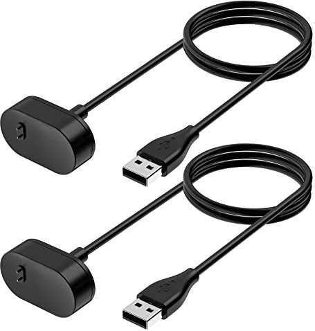 Mugust Ladegerät kompatibel mit Fitbit Inspire / Fitbit Inspire HR, USB-Ladekabel für Fitbit Inspire / Inspire HR Fitness Tracker (2 x 100 cm)