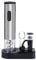 Mcbazel Electric Wine Bottle Opener Set,Automatic Electronic Corkscrew, Battery Operated Wine Opener Kit with Foil Cutter Vacuum Stopper Wine Aerator Pourer, Stainless Steel(Sliver)