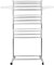RELOVE Stendibiancheria pieghevole, asciugatrice per vestiti, portatile, grande essiccatore per biancheria, pieghevole, a 3 livelli, salvaspazio, asciugatrice per vestiti (75*44*158cm- tubo grigio)