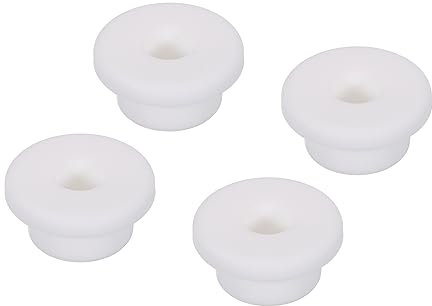 sourcing map 4Pcs T Type Rubber Grommet Mount Dia 20mm ID 10mm H 14mm Seal Protection Flexible Hole Plugs for Cable Pipe White