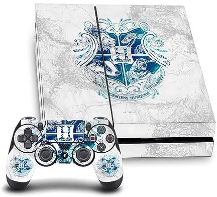 Head Case Designs Offizielle Harry Potter Hogwarts Worlds Grafiken Vinyl Haut Gaming Aufkleber Abziehbild Abdeckung kompatibel mit Sony Playstation 4 PS4 Console and DualShock 4 Controller Bundle