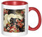 RFSHOP Taza de cerámica, taza de flor de grulla, taza de té y café para hombres y mujeres