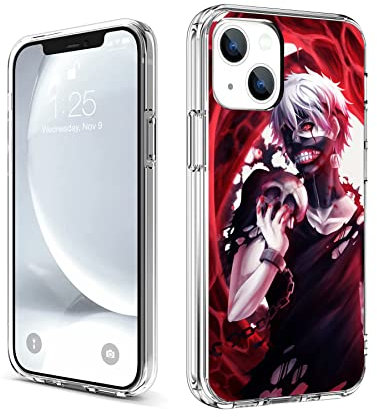 CHENQIAOHU Kompatibel mit iPhone 14 Hülle, Ganzkörperschutz Stoßfest Schutzhülle Clear Case Slim Thin Cover (Anime-Tokyo-Ghoul-Comic-6)