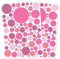 Punalu Kreis Set 176 Stück Wandtattoo für Babyzimmer Aufkleber Sticker Kreise Wandaufkleber Kinderzimmer Deko Punkte Dots Klebepunkte (rosa 1)