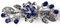 Dalababa Pinzas para el Pelo de Flores para Mujer, Clip de Pelo de Strass Azul, Accesorios para el Cabello de Cristal para Fiestas, Bodas, Bailes, Banquetes